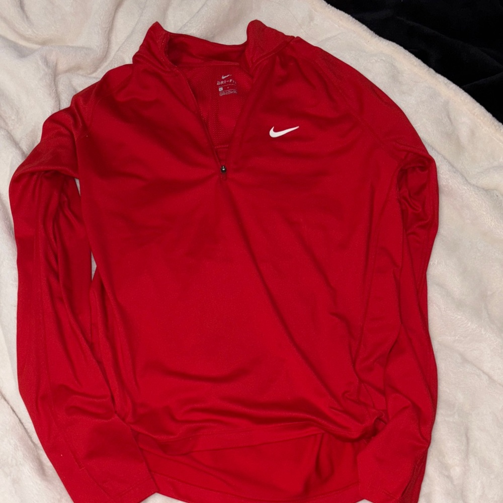 Nike Crimson Quarter-Zip Top